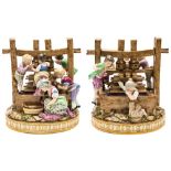 A large Meissen group of the 'The Wine Pressers' : after the original by J.C.