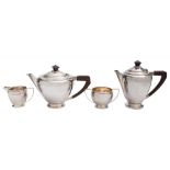 An Elizabeth II four-piece silver tea service, maker Mappin & Webb, Birmingham,