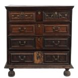 A 17th Century oak rectangular chest:,