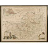 BROWN, Emanuel - An Improved Map of the County of Somerset : hand coloured map, 715 x 530 mm, Pub.