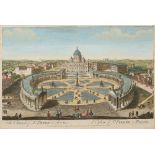 ROME : The Church of St Peter at Rome - a hand coloured vue du optic, 390 x 260 mm, Robert Sayer,