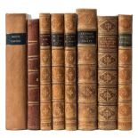 JOWETT, B - The Republic of Plato : full calf, 8vo, Oxford, 1888. With 7 leather bound books.