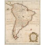 SEALE, R. W - A Map of South America : hand coloured map, 470 x 380 mm, 18th cent.