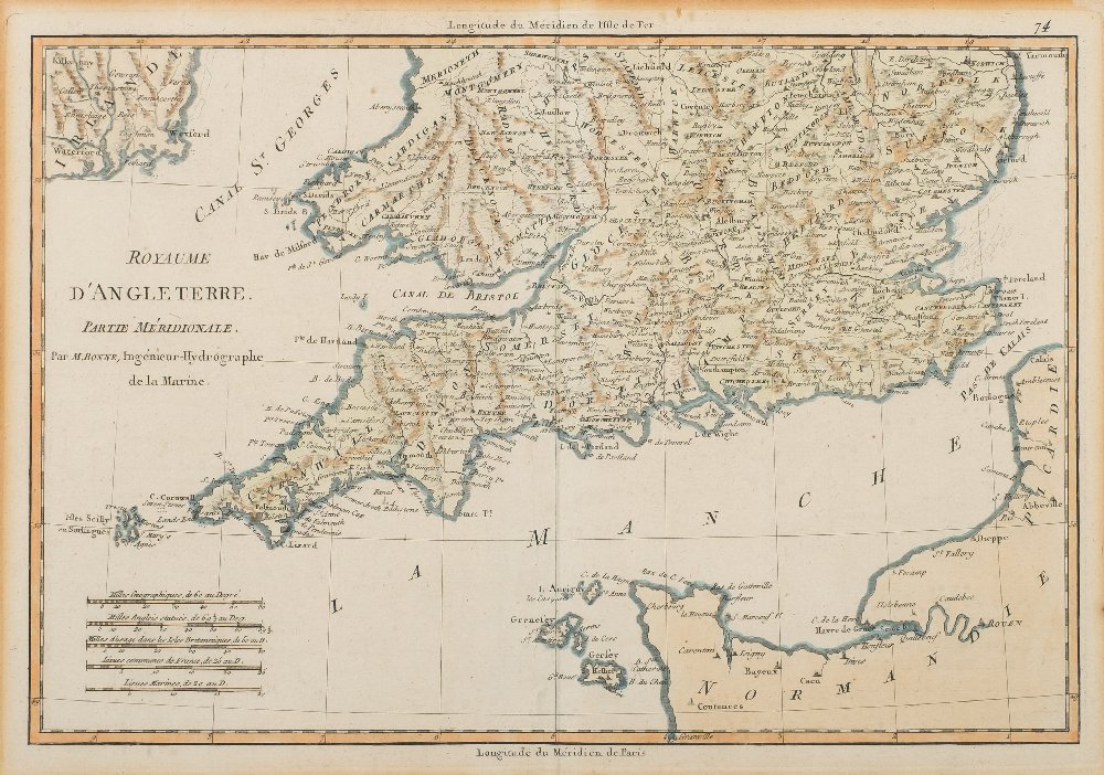 JANVIER, S - Les Isles Britanniques : hand coloured map, 450 x 310 mm, f & g, c1750.