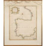 TINDAL/RAPIN - A Correct Chart of the Bay of Biscay : etc, hand coloured map, 470 x 380 mm, f & g,