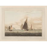 DANIELL, William : [1769-1837] - Distant view of The Needles & Hurst Castle,:- coloured engraving,