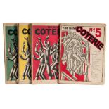 THE NEW COTERIE : Nos. 2 -5, 4 vols, illust, org. wrappers, 4to, 1926-27. * Incs. H.E.