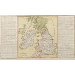 ANON - Des Isles Britanniques : hand coloured map, 315 x 295 mm (map size), f & g, c1750.