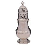 An Edward VIII Britannia silver sugar caster, maker D & J Wellby Ltd, London,