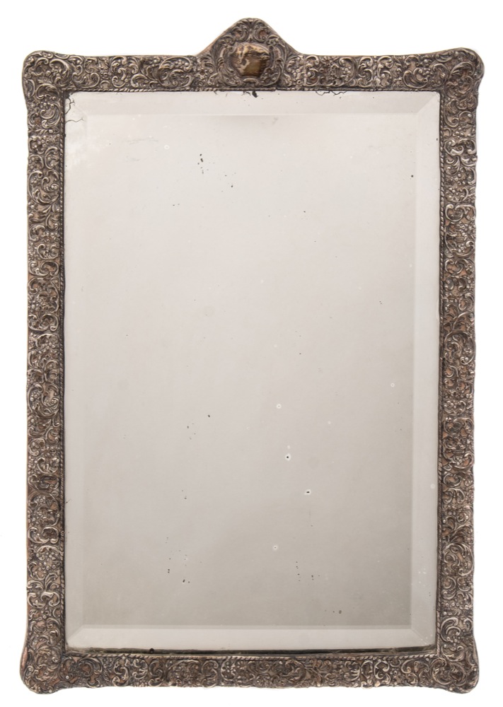 An Edward VII silver framed mirror, maker James Deakin & Sons, Chester,