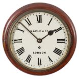 Maple & Co, a mahogany wall clock: the eight-day duration,