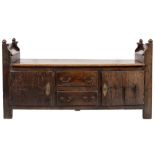 An 18th Century French Provincial oak ark chest:,