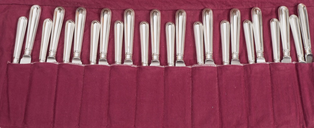 A George V silver Old English pattern flatware service, maker George Jackson & David Fullerton, - Image 2 of 4