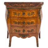 A late 19th Century French rosewood, kingwood,