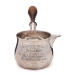 A George III silver brandy warmer, maker William Frisbee, London, 1796: with later inscription,