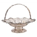 A Victorian silver swing-handle basket, maker Edward, Edward Jnr, John and William Barnard, London,