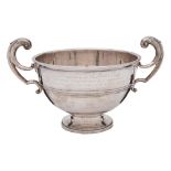 A George V silver presentation rose bowl, maker Adie brothers Ltd, Birmingham, 1925: inscribed.
