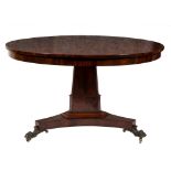An early 19th Century mahogany circular breakfast table:,