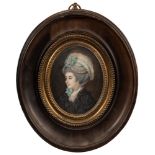 Samuel Cotes [1734-1811]- A miniature portrait of a lady, said to be Lady Murray [1734-1818],