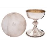 An Elizabeth II hammered silver communion set, maker B & W Ltd, London,