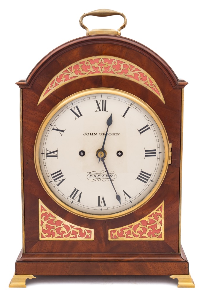 John Upjohn, Exeter, a mahogany bracket clock: the eight-day duration,