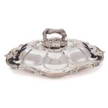 A Victorian silver entree dish and cover, maker Benjamin Smith III, London,