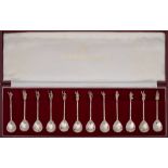 A set of twelve Elizabeth II silver Tichborne spoons, maker C J Vander Ltd, London,