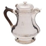 A George IV silver hot water jug,