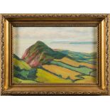 * Bob Vigg [1932-2001]- Peak Hill, Sidmouth; Haymaking scene,:- two,