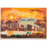 * John Piper [1903-1992]- Saltash Bridge,:- screenprint,