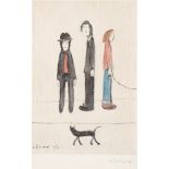 * Laurence Stephen Lowry [1887-1976]- Three Men and a Cat,