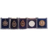 Three silver National Rifle Association medallions:, 7oz,