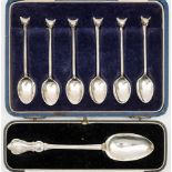 A set of six silver teaspoons with fox mask terminals for Swaine & Adeney by William Suckling Ltd,