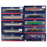 Bachmann, nine 00/H0 gauge tea-bogie tanker wagons: various liveries,