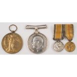 A WWI pair and matching miniatures to 'Lieut H B Wrey RN':.
