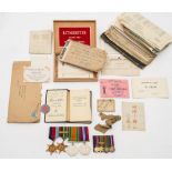 A WWII group of four and related POW letter and ephemera for '611399 Corporal W L Gilbert RAF':,