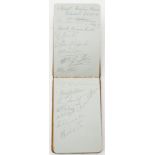 Australian Rugby Union- an autograph book with the autographs of the 1939-40 British Tour team,
