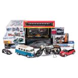 Various makers, a collection of unboxed diecast vehicles: including lorries, motorbikes,