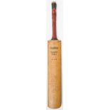 A Slazenger 'Gradidge Imperial Charger' cricket bat signed by South Africa and England teams circa