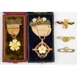 A Primrose League Ruling Councillor's/Dame President's badge with 1891 Special Service bar:,