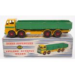 Dinky 934 Leyland Octopus Wagon:, yellow cab and chassis with green body and radiator surround,