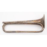 A WWI period War Department issue nickel plated trumpet by Besson & Co, London:,
