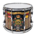 A Royal Scots Dragoon Guards regimental side drum by Clansman:,