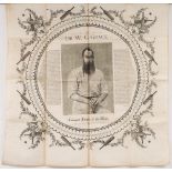 A late 19th century W G Grace commemorative handkerchief 'Champion Cricketer of the World':,