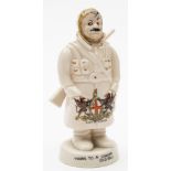 A Carlton Ware WWI crested figure of 'Old Bill' after Bruce Bairnsfather:,