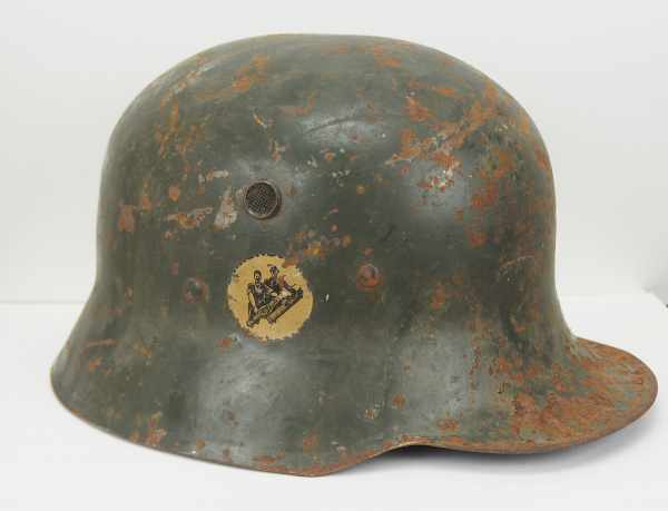 4.1.) Uniformen / Kopfbedeckungen Wehrmacht: Stahlhelm M40 - Werkstattkompanie.Stahlhelm mit - Image 3 of 4