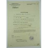 3.1.) Urkunden / Dokumente Preussen: Eisernes Kreuz, 1914, 2. Klasse Bescheinigung für einen