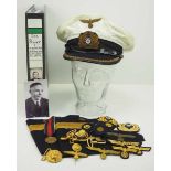 4.1.) Uniformen / Kopfbedeckungen Kriegsmarine: Weiße Schirmmütze für Offiziere - Leutnant z.S.