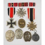 1.2.) Deutsches Reich (1933-45) Nachlass eines Grenadiers mit 8 Auszeichnungen.1.) Eisernes Kreuz,