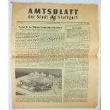 7.1.) Historica Amtsblatt der Stadt Stuttgart - Nr. 31, 4. August 1960.16 Seiten, sehr guter